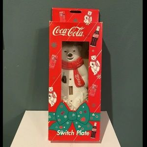 Vintage 1995 Coca Cola “Coke” Polar Bear 3 Dimensional Switch Plate in Box.